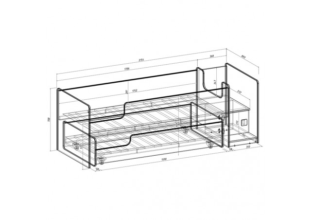 Детская выкатная кровать Легенда К302.41 в Стрежевом